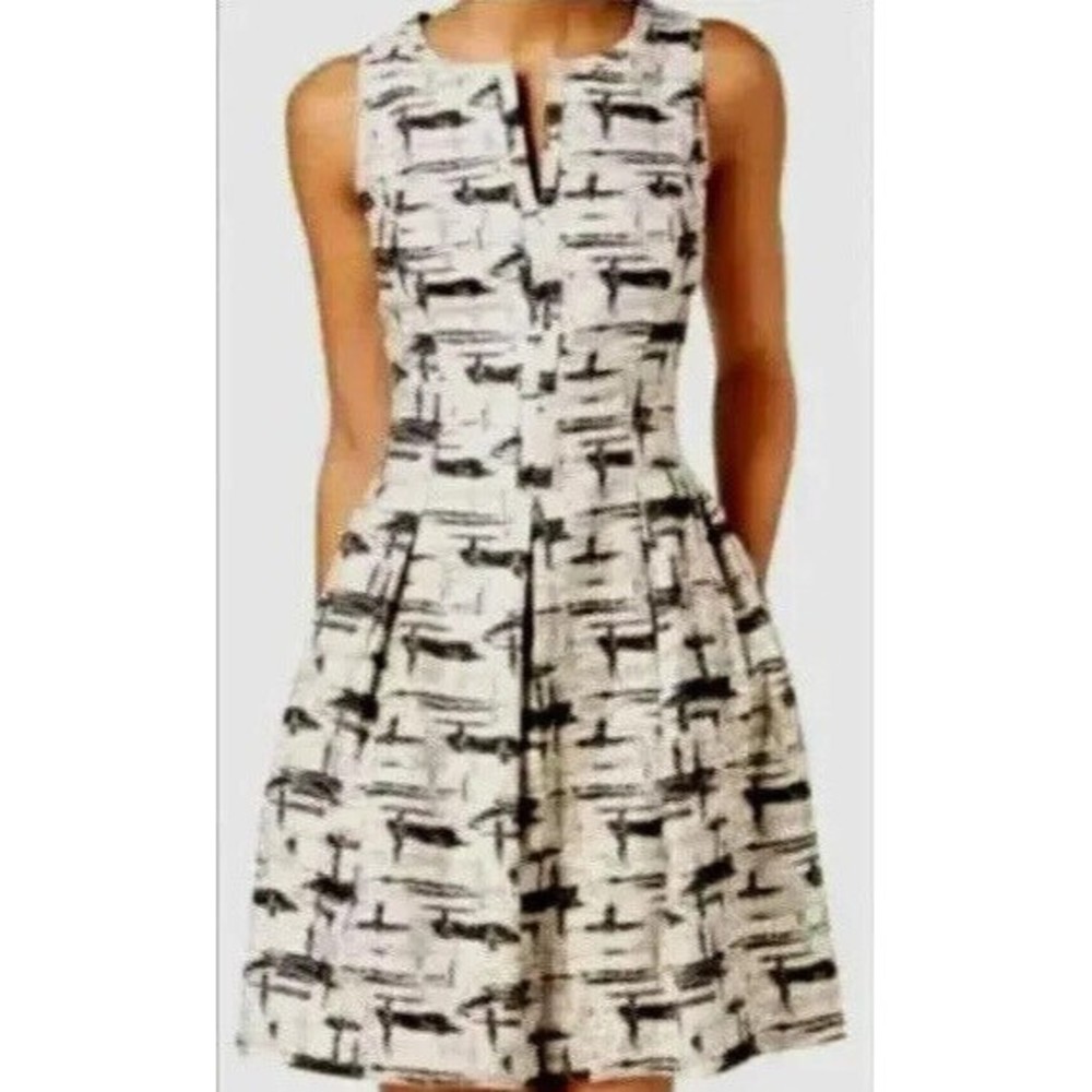 Vince Camuto A-Line Metallic Sleeveless Cocktail Dress with Pockets Sz 2